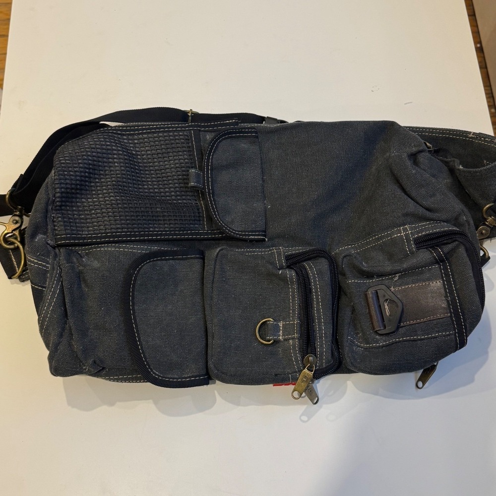 VTG Diesel Spare Parts Tactical Bag Canvas Multi Pocket Utility Crossbody Faded